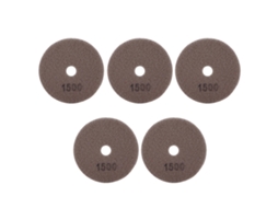 Kit De 5 Discos De Polimento Diamante Úmido De 4 Polegadas E 1500 Grits Para Mármore, Granito E Cerâmica