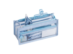 Estojo Transparente Azul Portátil Multifuncional LAXISCREED