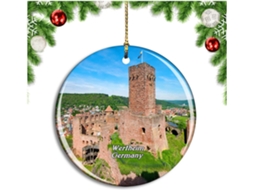 Castelo de Wertheim, Alemanha, Decoração de Árvore, Enfeite Pendente, Coleção de Viagens Urbanas