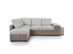 Sofá-Cama Chaise Longue Stacy 250Cm Bege Chaise Esquerda SALDOSYSTOCKS