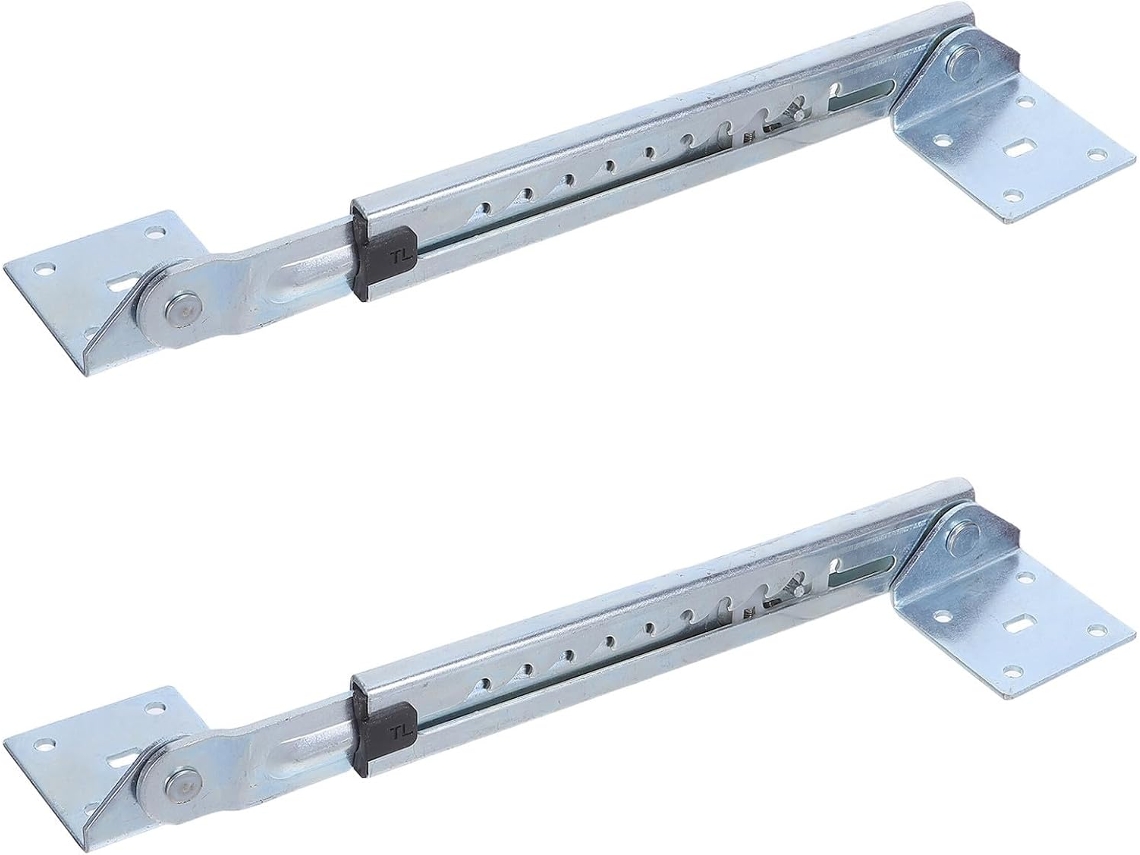 Dobradiça Telescópica Para Mesa De Massagem 2 Unidades, Dobradiça Ajustável Para Móveis, Aço Galvanizado Prateado Com 10 Dentes