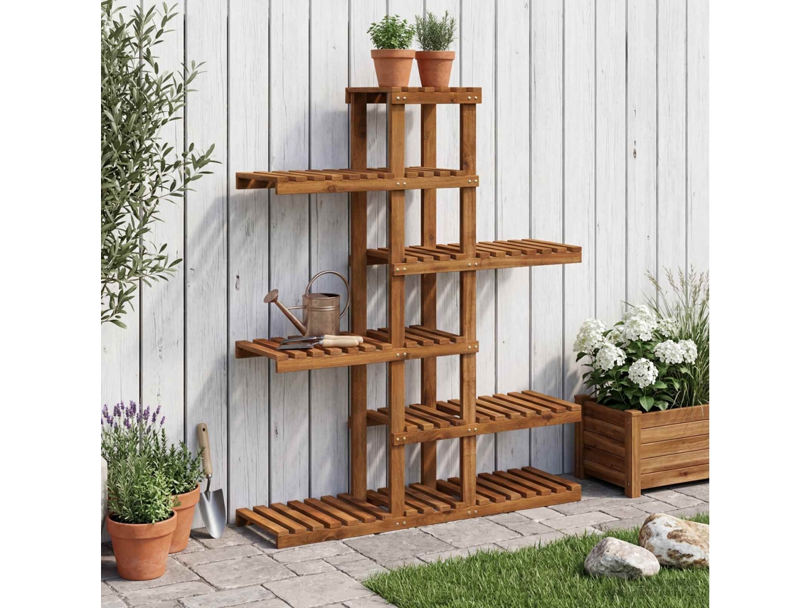 Vidaxl Suporte Para Plantas Natural 93 X 25 X 114,5 Cm