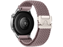 Pulseira esportiva de nylon com Fivela Paraquedas e estampa de arco-íris, compatível com Huawei GT5 e Samsung Watch7, Roxa