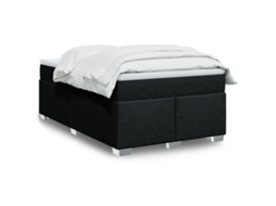 Vidaxl Cama Boxspring Com Colchão 120x190 Cm Tecido Preto