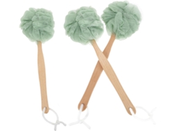 Escovas De Banho Collbath Para Esfoliação E Limpeza, Em Nylon E Madeira Com Cabos Longos, Conjunto De 3 Para Banho