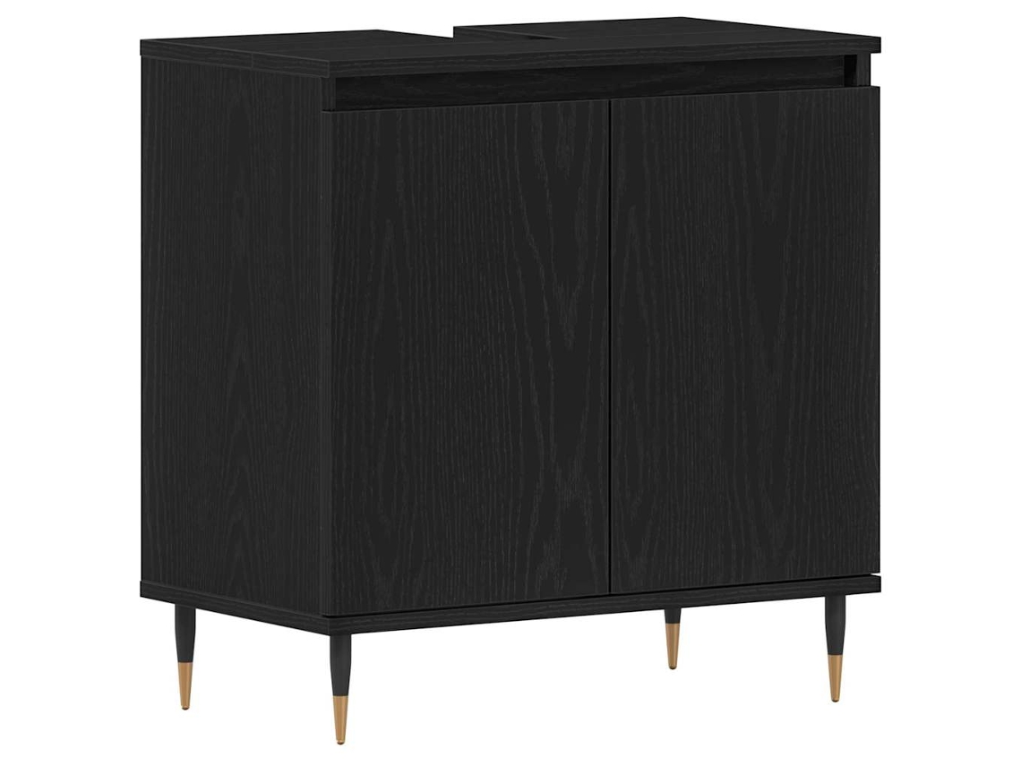 Armário para Pia de Banheiro Carvalho Preto 58x33x60 cm MAISON EXCLUSIVE