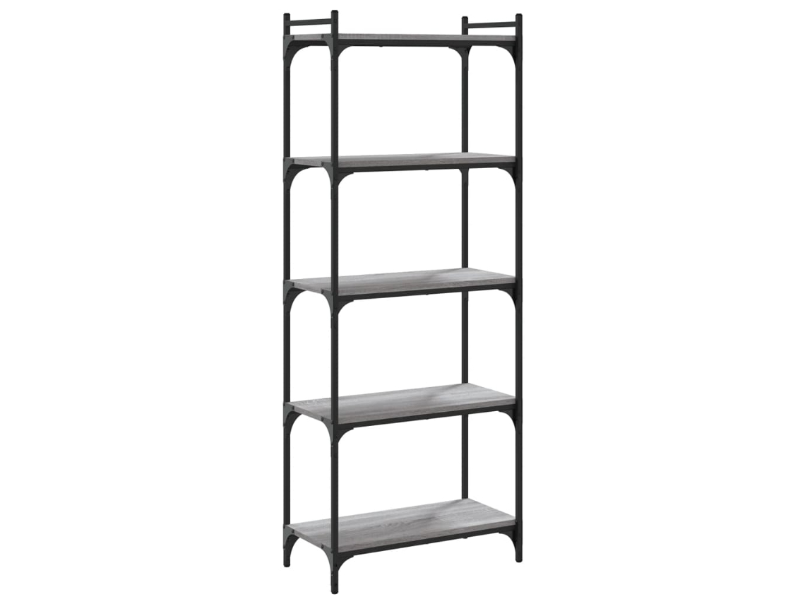 Bookcase, Bookcases Vidaxl Cinzeto Madeira Processada (n/a)