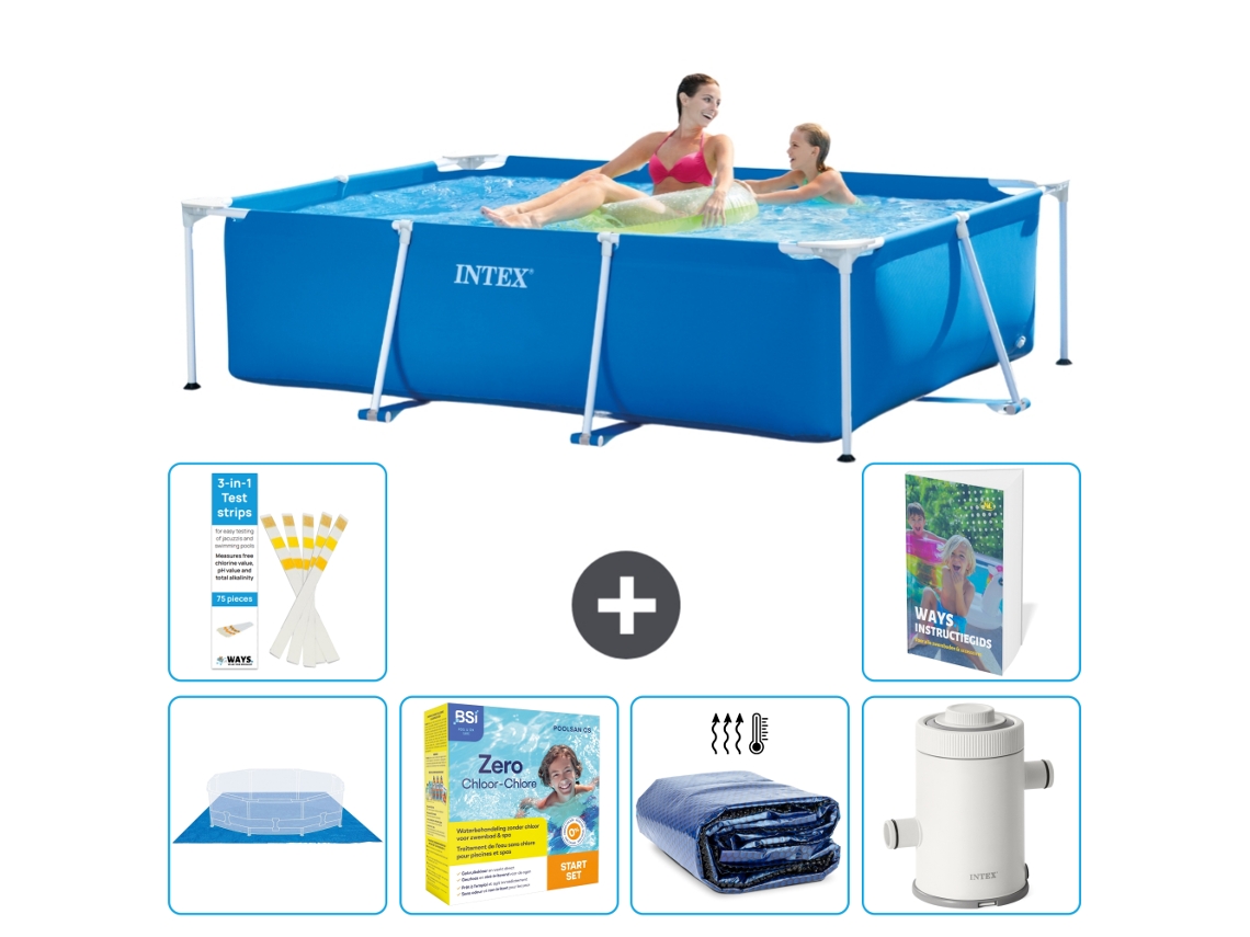 Piscina com Estrutura Retangular 220x150x60 Cm 5 peças S71 INTEX