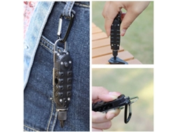 Chave De Fenda Portátil Mini Em Aço, Chaveiro, Ferramenta Edc Para Reparos, Ideal Para Uso Externo