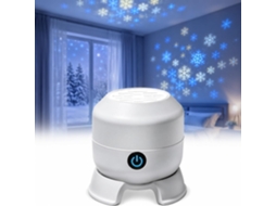 Projetor de luz LED rotativo dinâmico, luz noturna recarregável via USB com 4 lâmpadas, projetor de luz oceânica com