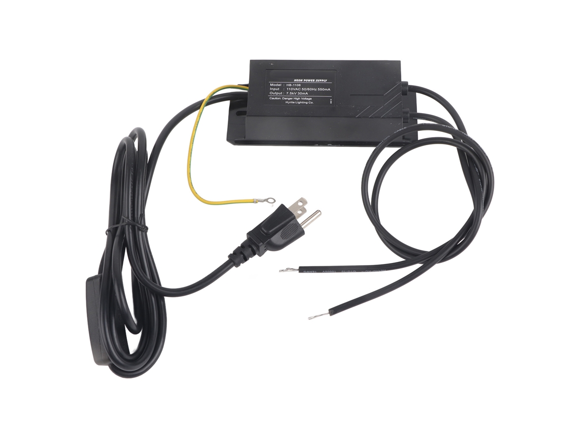 Kit Transformador Neon Preto 7.5kv 30ma S/MARCA