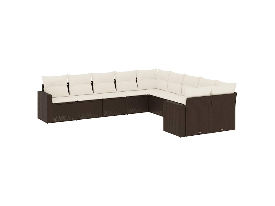 Garden Sofa Set, Garden Sofa Sets Vidaxl Marrom Rattan / Vime (n/a)