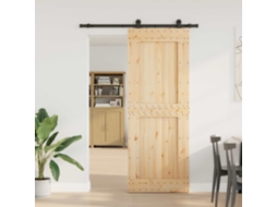 Vidaxl Porta Deslizante Narvik Natural E Preto 85 X 210 Cm (152,5 Cm)