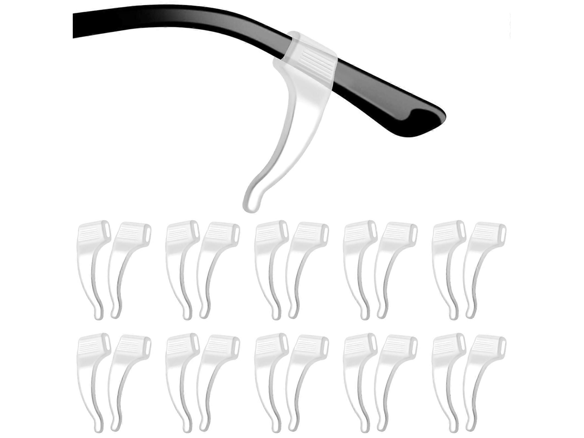 20 Pares de Ganchos Silicone para as Orejas Das Gafas Agarres Antideslizantes Sol D e Leitura GOKOCO