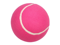 Bola De Tênis Jumbo De 8 Polegadas Inflável Com Núcleo De Borracha E Feltro Peludo Para Crianças E Pets Rosa