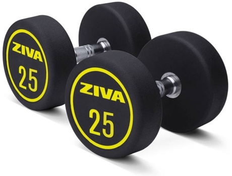 Halteres ZIVA Em Borracha Pega Em Aço (25 kg)