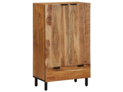 Gabinete De Mídia Rústico Em Madeira De Acácia Sólida Vidaxl Brown Solid Acacia Wood