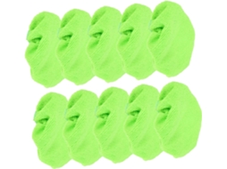 Kit Portátil Com 10 Panos Verdes De Algodão E Poliéster Para Limpeza Interna.