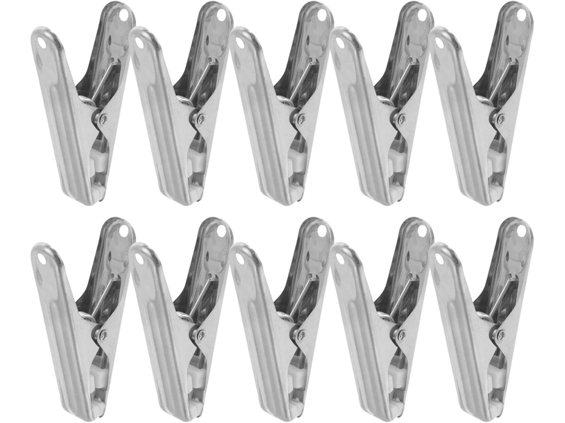 Luxshiny Conjunto De 10-pregadores Roupa Grandes Metal Para Edredons E Roupas, Resistentes E Versáteis Em Aço Inoxidável