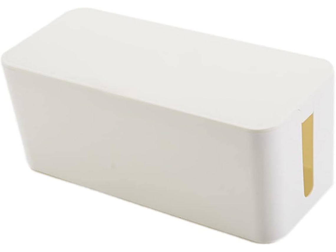 Caixa Organizadora Para Cabos De Alimentação E Fones De Ouvido Com Múltiplas Tomadas.