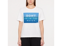 Rockinstone Jaws Movie Don't Go In The Water White Adult T-shirt Size:l