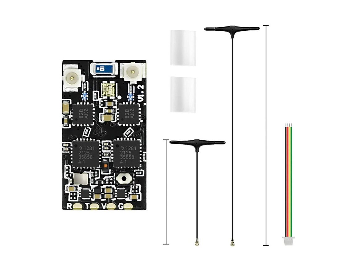 Antenas 80mm+220mm Sequre Receptor Duplo 2.4ghz Diversidade Verdadeira Antena Dupla Longo Alcance Alta Taxa Drones Fpv Asa Fixa MDUG