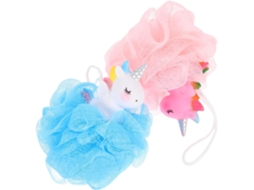 Bombas De Banho Esfoliantes Unicórnio Mesh, Conjunto Com 2, Limpeza Suave Do Corpo