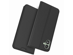 Capa De Couro Sintético Tkdaddy Para Samsung Galaxy A07 4g Com Suporte Para Cartão, Preta