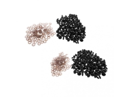 2026-200 Ojos De Seguridad Negros Con Tapa Para Muñecos Oso Teddy Diy 10mm 12mm Plástico
