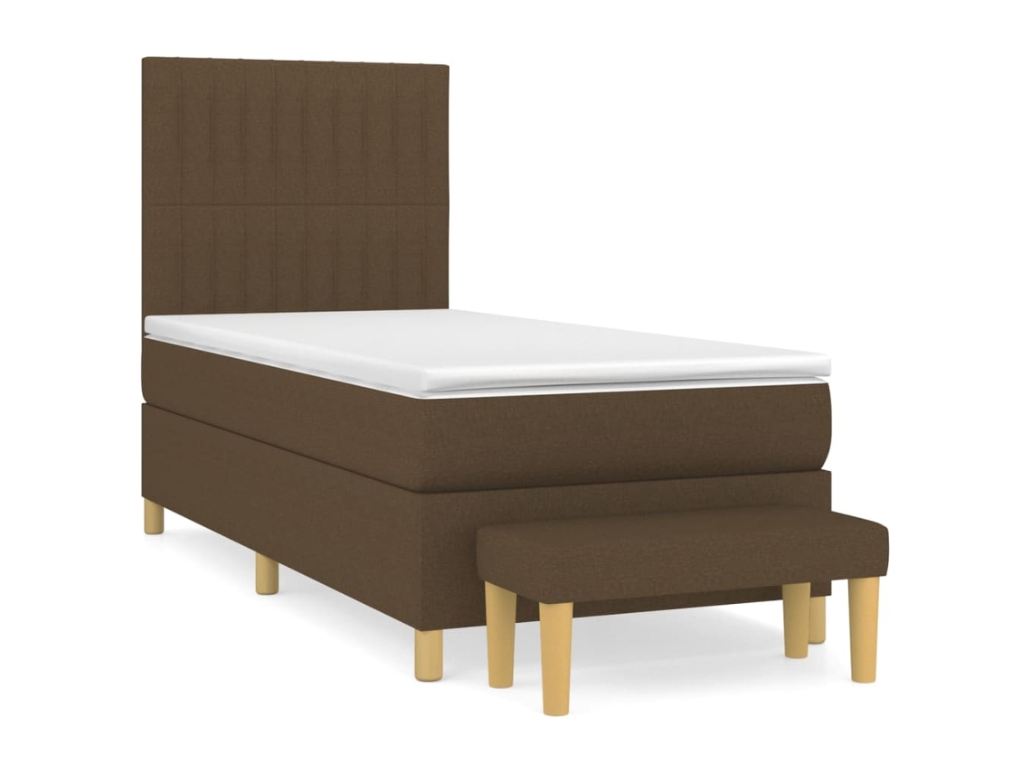 Box Spring Bed, Box Spring Beds Vidaxl Marrom Tecido (100 X 200 Cm)
