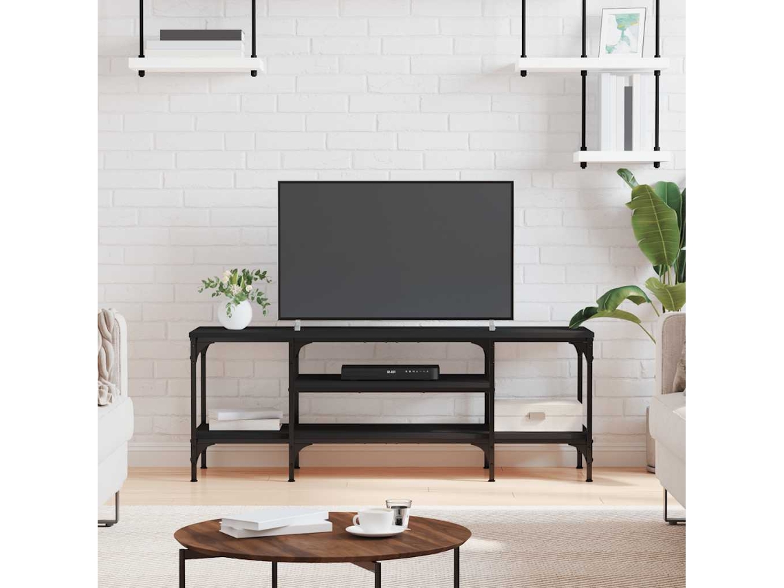 Vidaxl Móvel De Tv 121x35x45 Cm Derivados De Madeira/ferro Preto