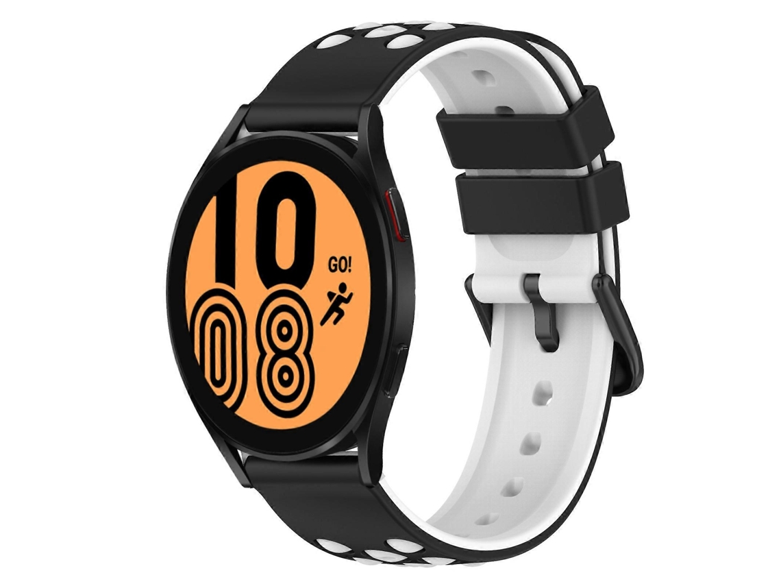 Pulseira De Silicone Bicolor Para Samsung Galaxy Watch4 (44 Mm X 20 Mm)