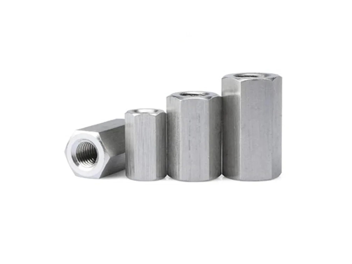 Porca De Acoplamento Tubular Hexagonal Extensível Em Aço Inoxidável 304 A2, 2 Peças M8 M16 Comprimento 50mm, M12