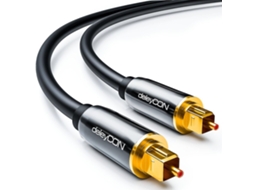 Lurelia Cabo Óptico De Áudio Toslink/spdif 50 Cm Preto