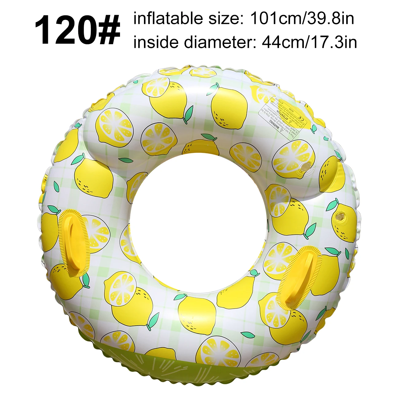 (a120 Limão) 1 Boia Inflável De Verão Com Estampa De Limão, Boia Para Piscina, Boia De Pvc