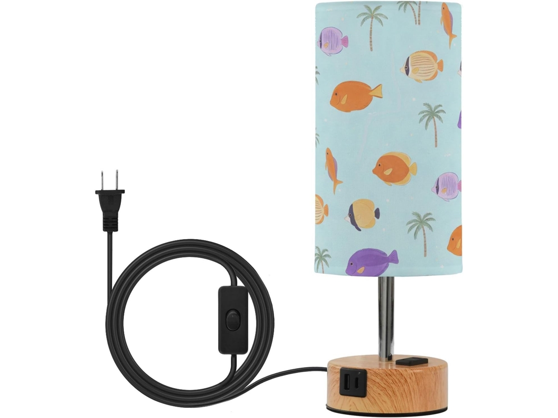 Luminária De Mesa Junzan Com Controle Por Toque, Portas Usb C E A, Lâmpadas Inclusas, Ideal Para Dormitórios