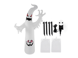 Laxiscreed Fantasma De Halloween Inflável 2,4m Com Luzes Led Coloridas Para Exterior Ip44