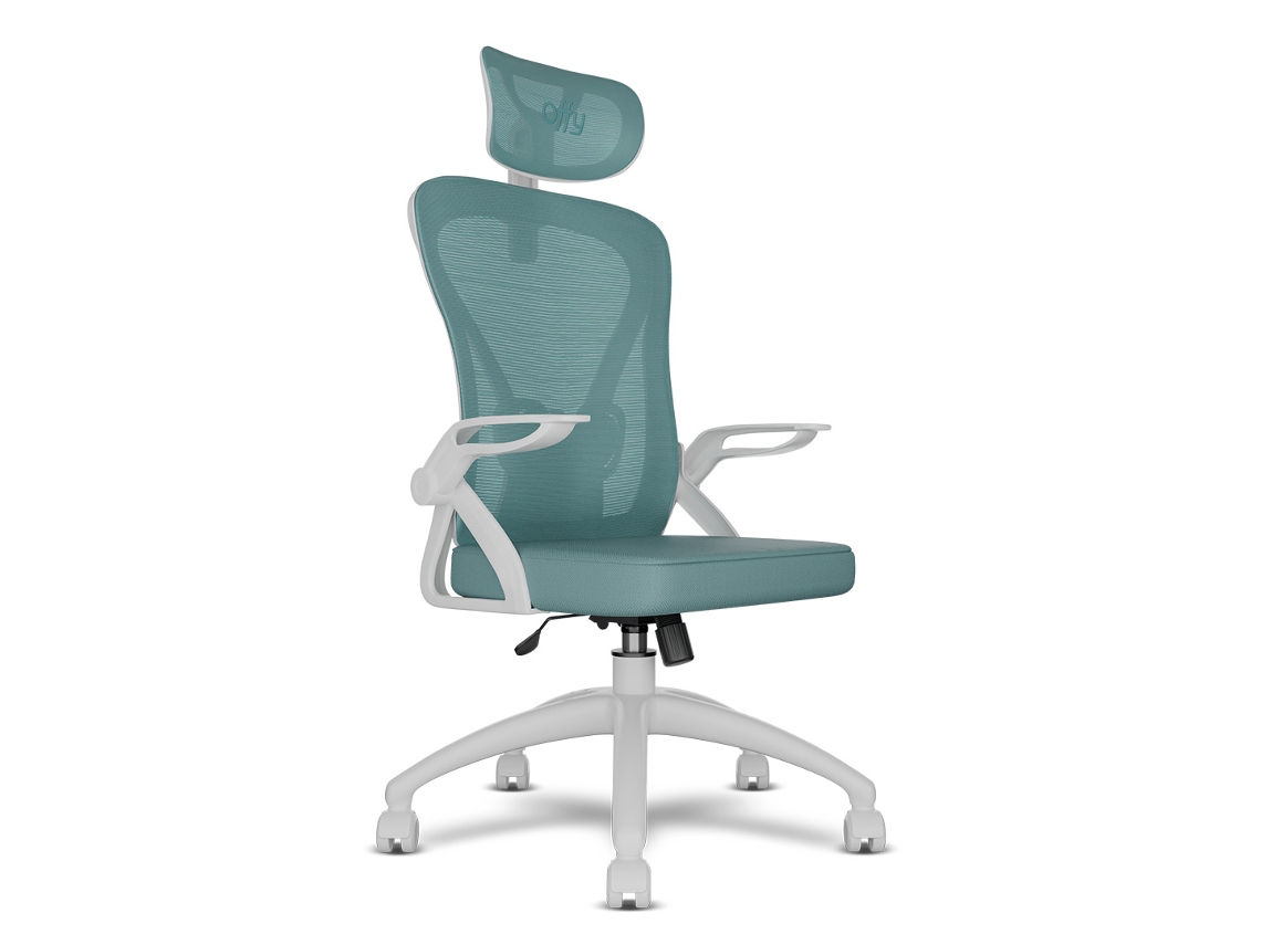 Offy Prisma Ergonomic Office Chair White / Turquoise