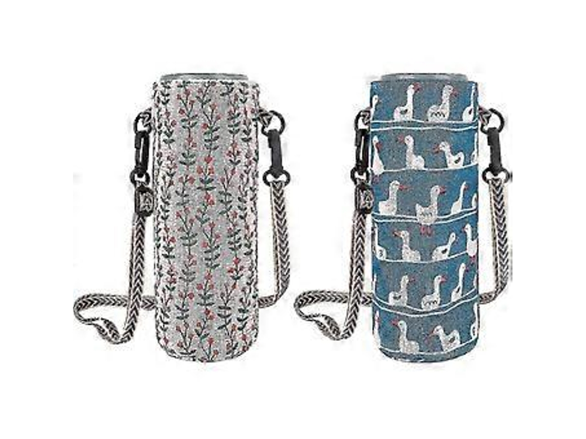 Bolsa térmica Brilvibera para 2 garrafas com alça de ombro ajustável.