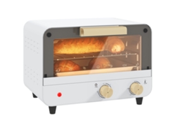Forno Elétrico 12l com Timer e Temperatura Ajustável, aço e plástico, 31.5x27.7x22.7 cm, branco e dourado BTFORUS