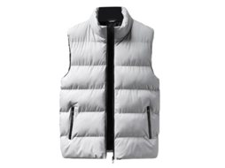 Colete masculino casual acolchoado de gola alta Mystdiy 2026 para uso externo