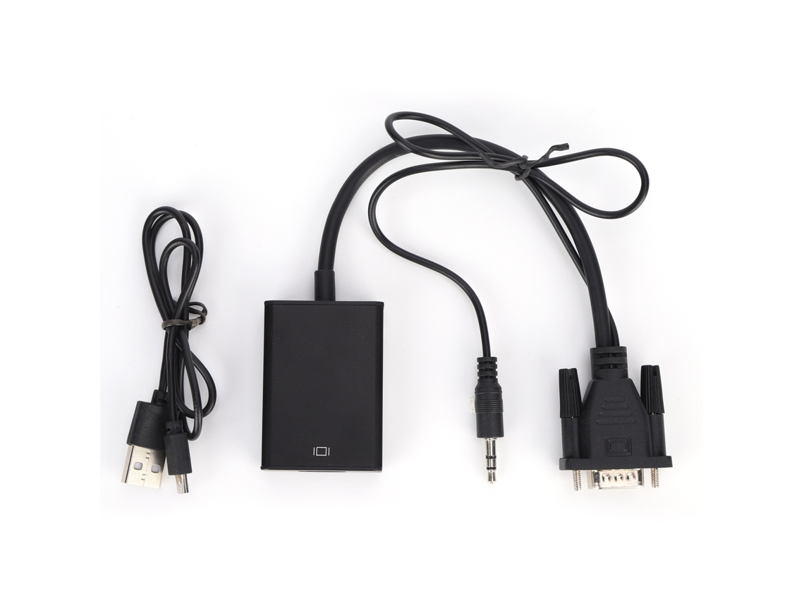 Conversor de Vídeo Vga para Hdmi Conversão Hd Saída de Áudio EOOCOO