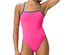 Maiô feminino Speedo com estampa localizada e costas reforçadas
