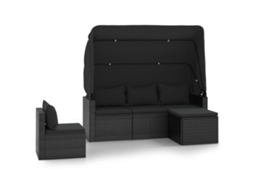 Garden Sofa Set, Garden Sofa Sets Vidaxl Preto Rattan / Vime (n/a)