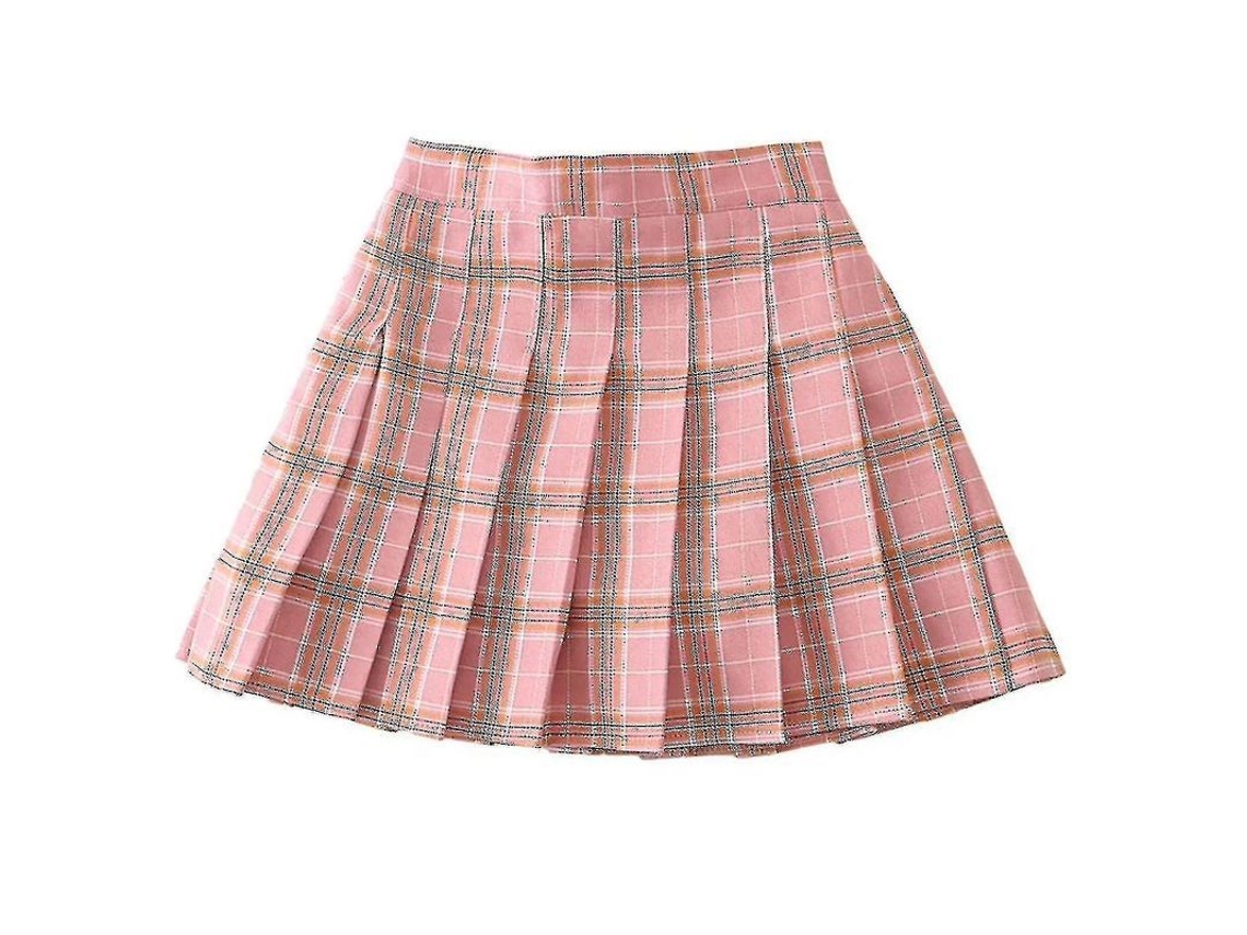 Saia de tênis plissada de cintura alta para meninas, modelo 2026, com zíper e calça de segurança.