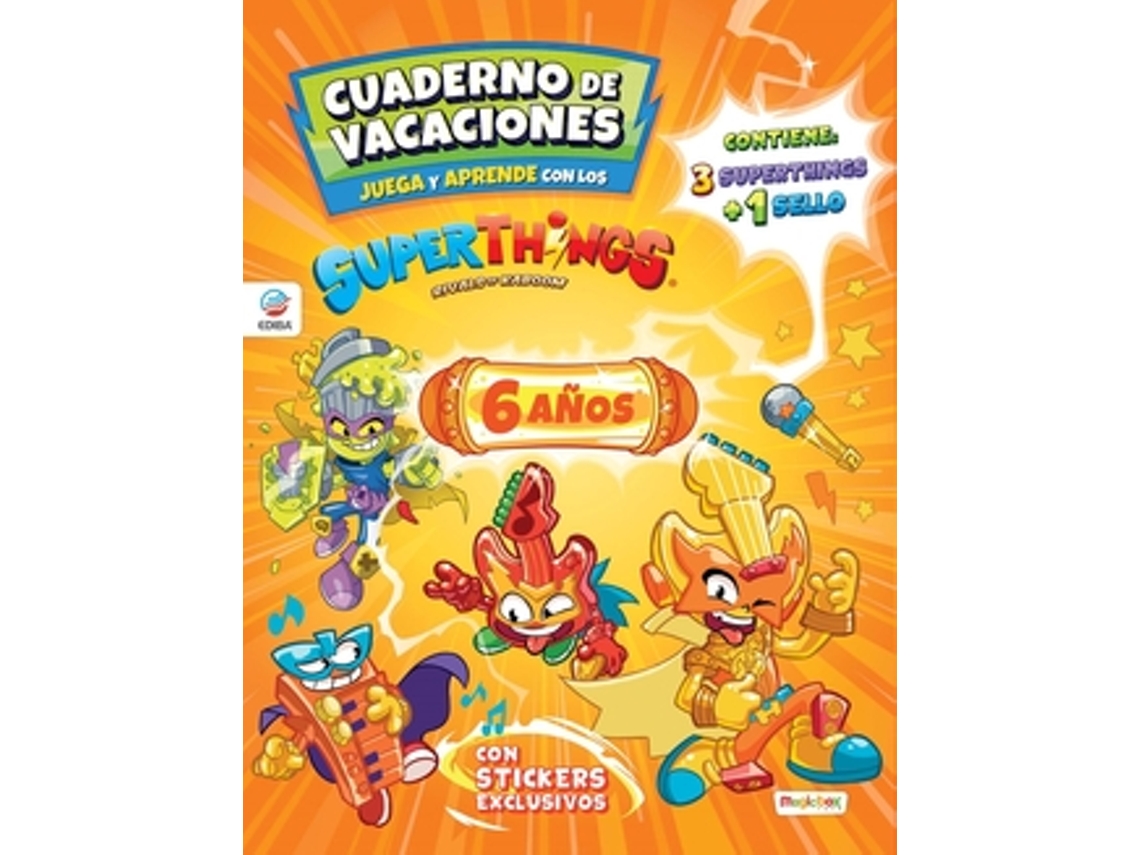 Livro Cuaderno De Vacaciones Juega Y Aprende Superthings Guardians Of Kazoom Para 6 Añ de Ediba Europa Eon Sl