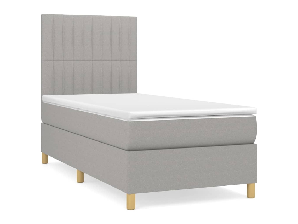 Box Spring Bed, Box Spring Beds Vidaxl Cinzeto Tecido (90 X 190 Cm)