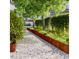 Vidaxl Acabamento Para Gramado 10 Pcs 25 X 103 Cm Aço Corten