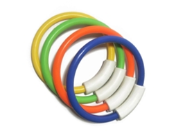 Omni 4 Anéis de Mergulho Coloridos para Crianças Brinquedos de Natação Acessórios de Treinamento 4 Peças como Se Muestra (laranja Verde Amarelo Azul)