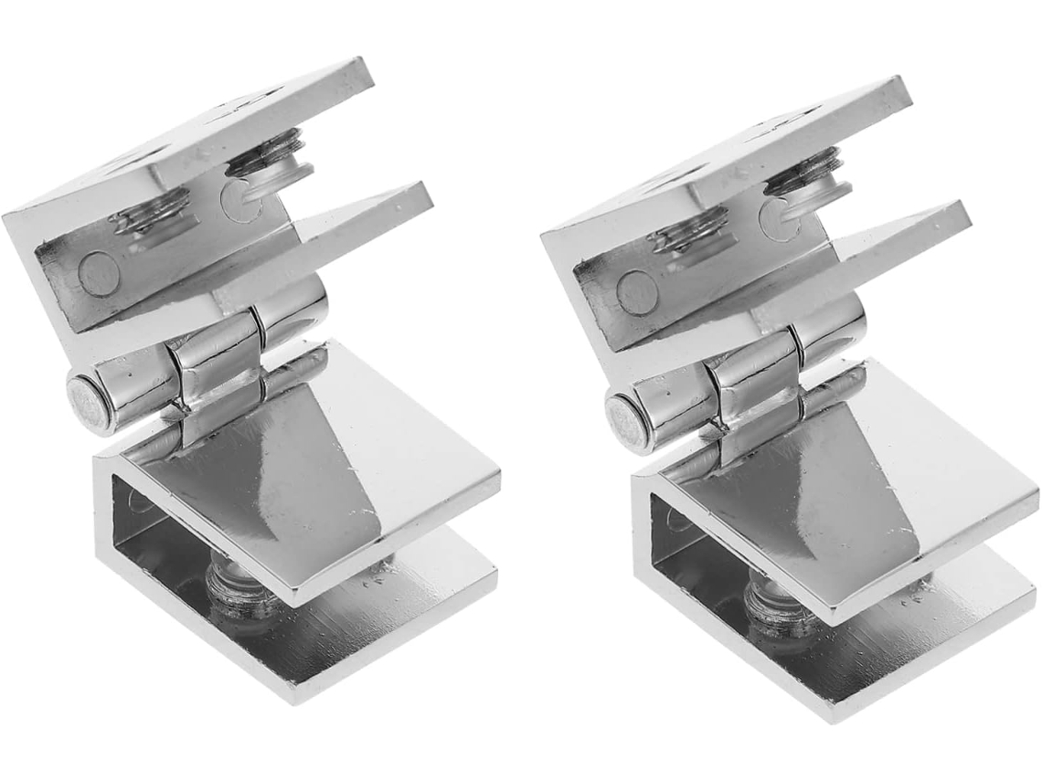 Dobradiças Para Porta De Vidro Prateadas, Instalação Simples E Design